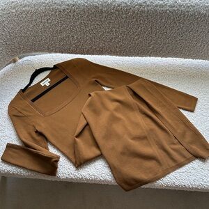 Nordstrom Open Edit Square Neck Midi Slit Sweater Dress